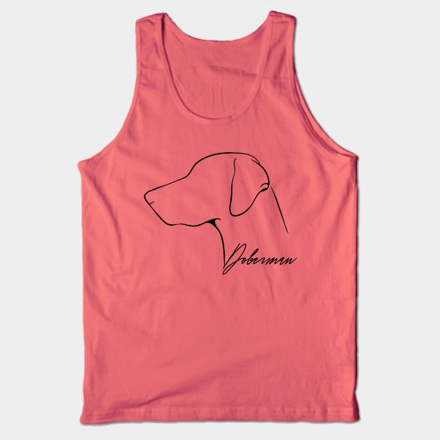 Proud Doberman Pinscher profile dog lover Tank Top by wilsigns